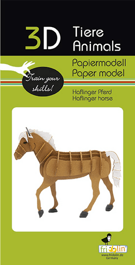 3D Haflinger Papiermodell Fridolin