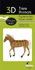 3D Haflinger Papiermodell Fridolin