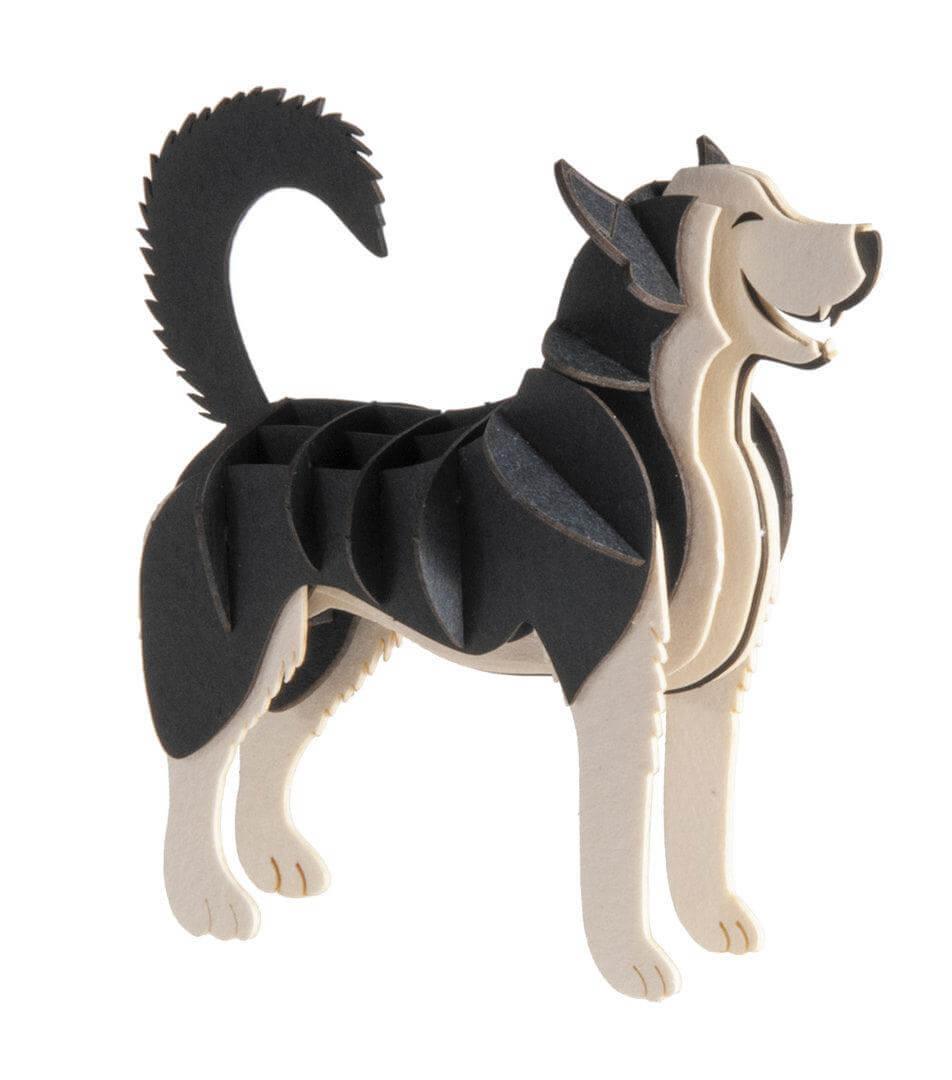 3D Husky Papiermodell Fridolin