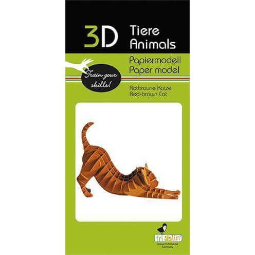 3D Katze Papiermodell Fridolin