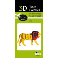 3D Löwe Papiermodell Fridolin