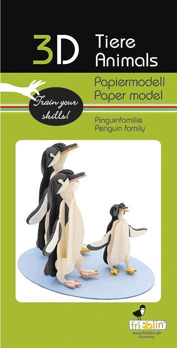 3D Pinguinfamilie Papiermodell Fridolin