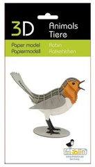 3D Rotkehlchen Papiermodell Fridolin