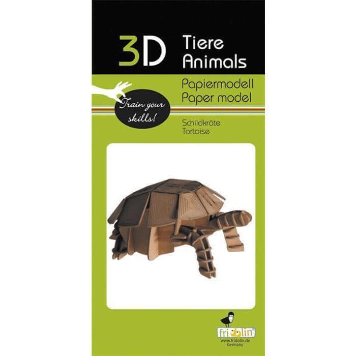 3D Schildkröte Papiermodell Fridolin