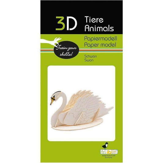 3D Schwan Papiermodell Fridolin