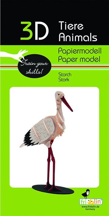 3D Storch Papiermodell - www. kunstundspiel .de 11684