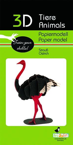 3D Strauß Papiermodell - www. kunstundspiel .de 4031172116806