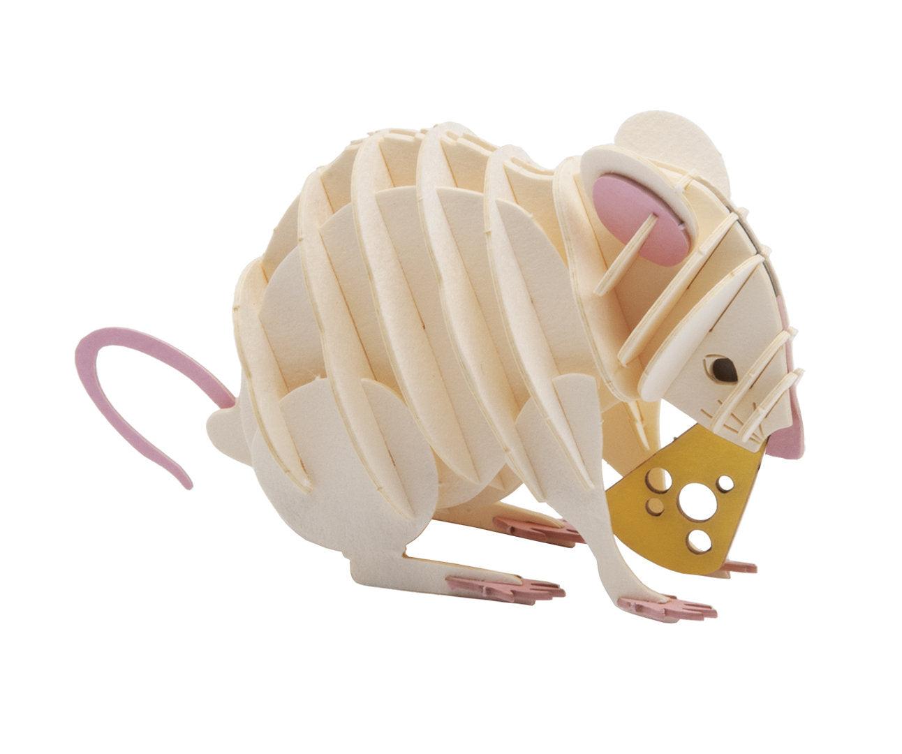 3D Weiße Maus Papiermodell - www. kunstundspiel .de 4031172116899