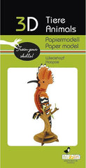 3D Wiedehopf Papiermodell Fridolin