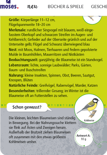 50 heimische Tiere in Stadt & Garten Moses