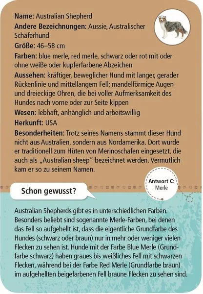 50 Hunde bestimmen – Wissensspiel für Hundefreunde - 9769 Moses