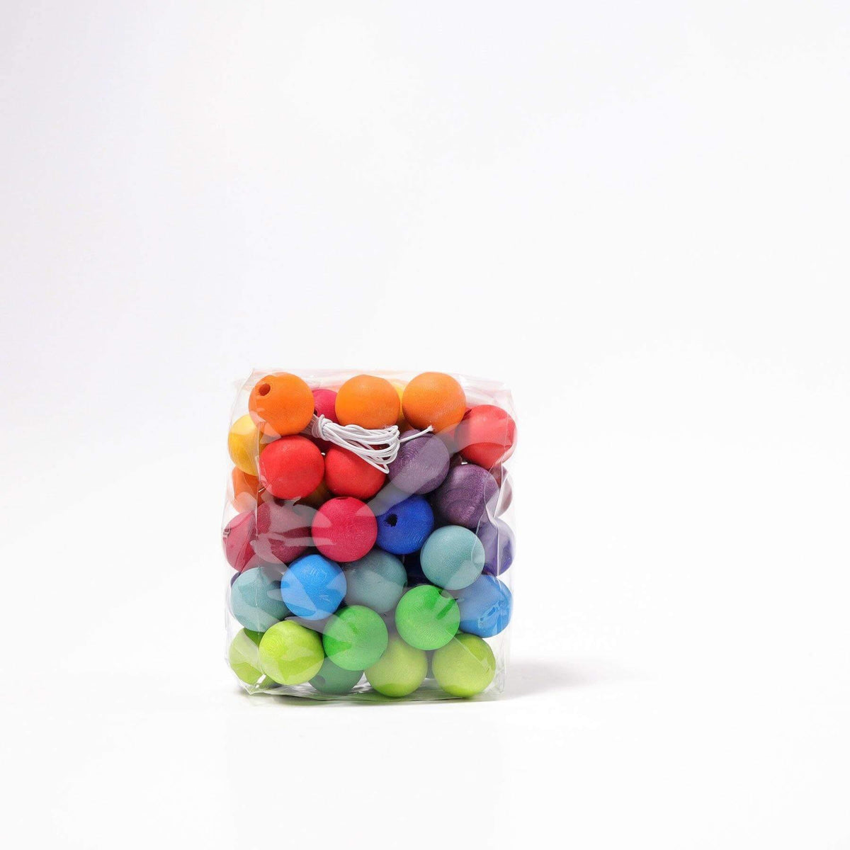 60 bunte Holzperlen Grimms