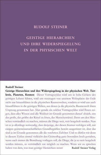 Geistige Hierarchien und ihre Widerspiegelung in der physischen Welt Rudolf Steiner Verlag