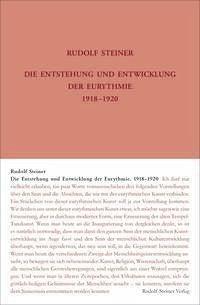 Die Entstehung und Entwicklung der Eurythmie 1918-1920 (GA277b) - 9783727427770 kunstundspiel 