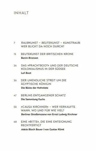 Raubkunst - Kunstraub be.bra verlag