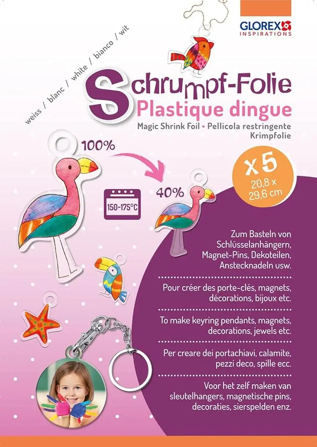 Schrumpffolie A4 transparent – 5 Bogen