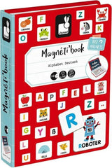 Magnéti'book Alphabet Deutsch mit 142 Magneten für Kinder 3-8 Jahre – Lernspielzeug mit Buchstaben & Bildern