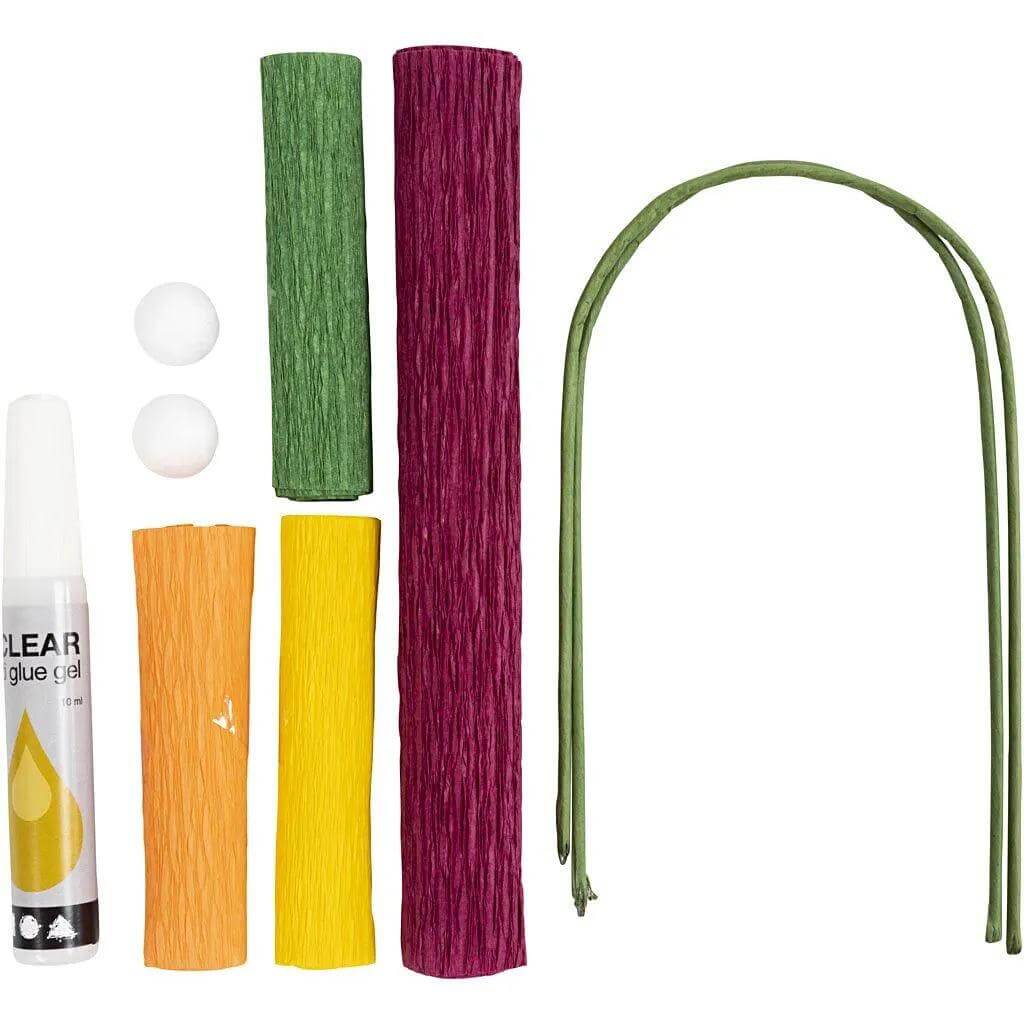 Mini Kreativ Set Krepp - Mohn cchobby