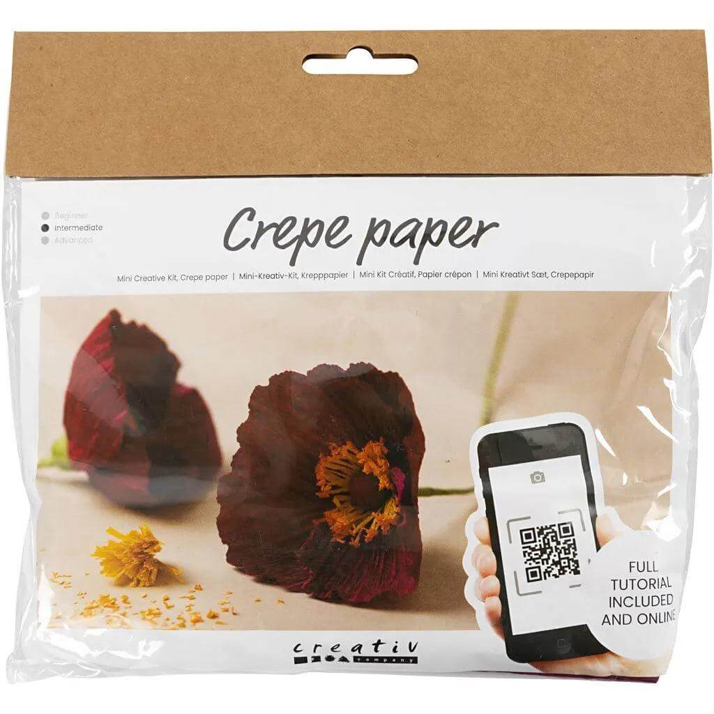 Mini Kreativ Set Krepp - Mohn cchobby