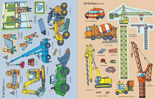 Mein erstes Stickerbuch - Auf der Baustelle - mit über 130 Stickern Usborne Verlag