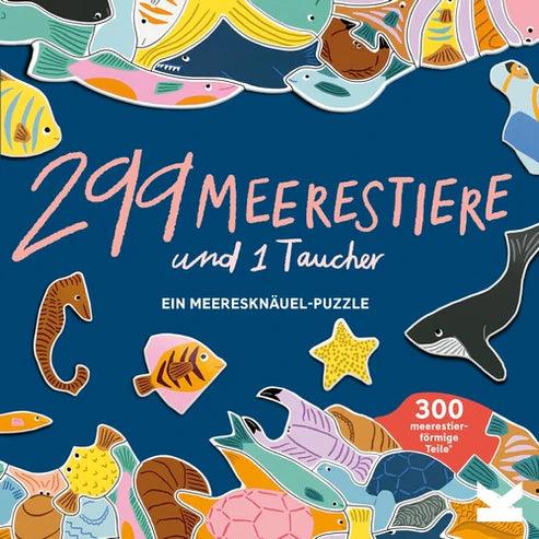 Puzzle 299 Meerestiere & 1 Taucher - 978-3-96244-240-8 kunstundspiel 