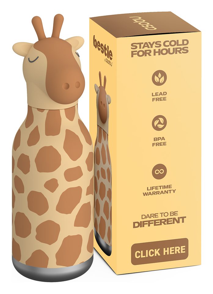 Trinkflasche Giraffe 460ml Thermo