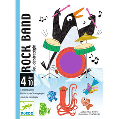Rock Band Strategiespiel für Kinder ab 4 Jahren mit Pinguin-Schlagzeuger und Meerestieren
