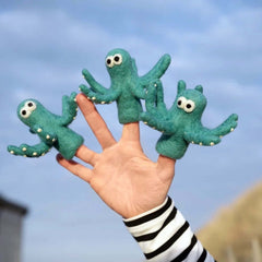 Fingerpuppe Filz - Oktopus Blossify