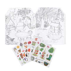 Mal- und Stickerbuch Gartenhaus Djeco