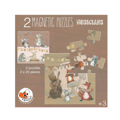 Magnetisches Puzzle-Buch Musiker, mit 2 Puzzeln