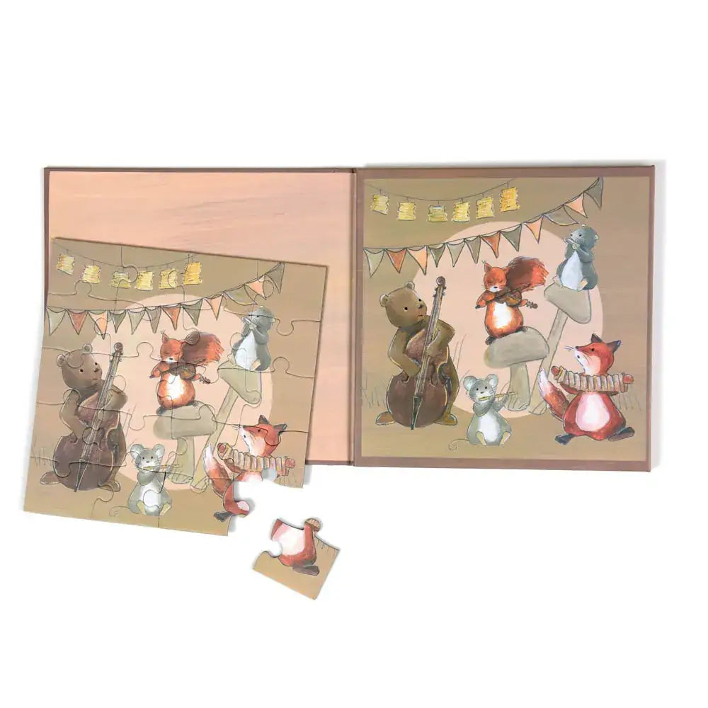 Magnetisches Puzzle-Buch Musiker, mit 2 Puzzeln