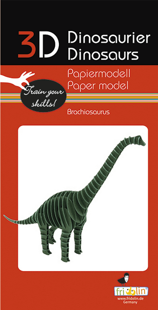 3D Brachiosaurus Papiermodell Fridolin