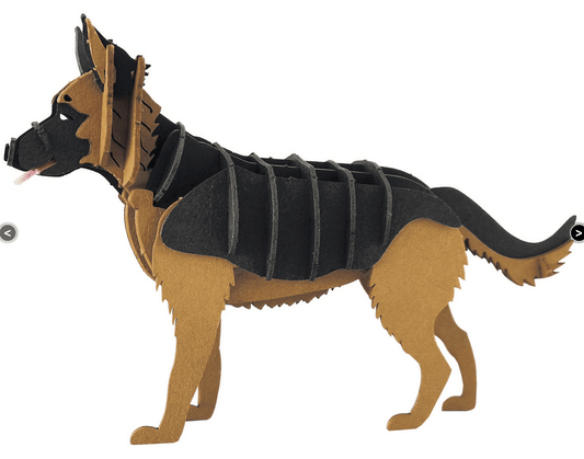 3D Schäferhund Papiermodell Fridolin