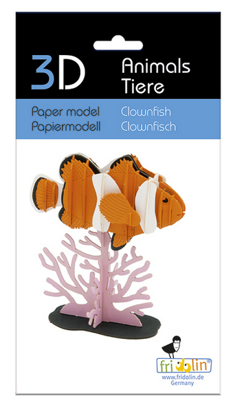 3D Clownfisch Papiermodell