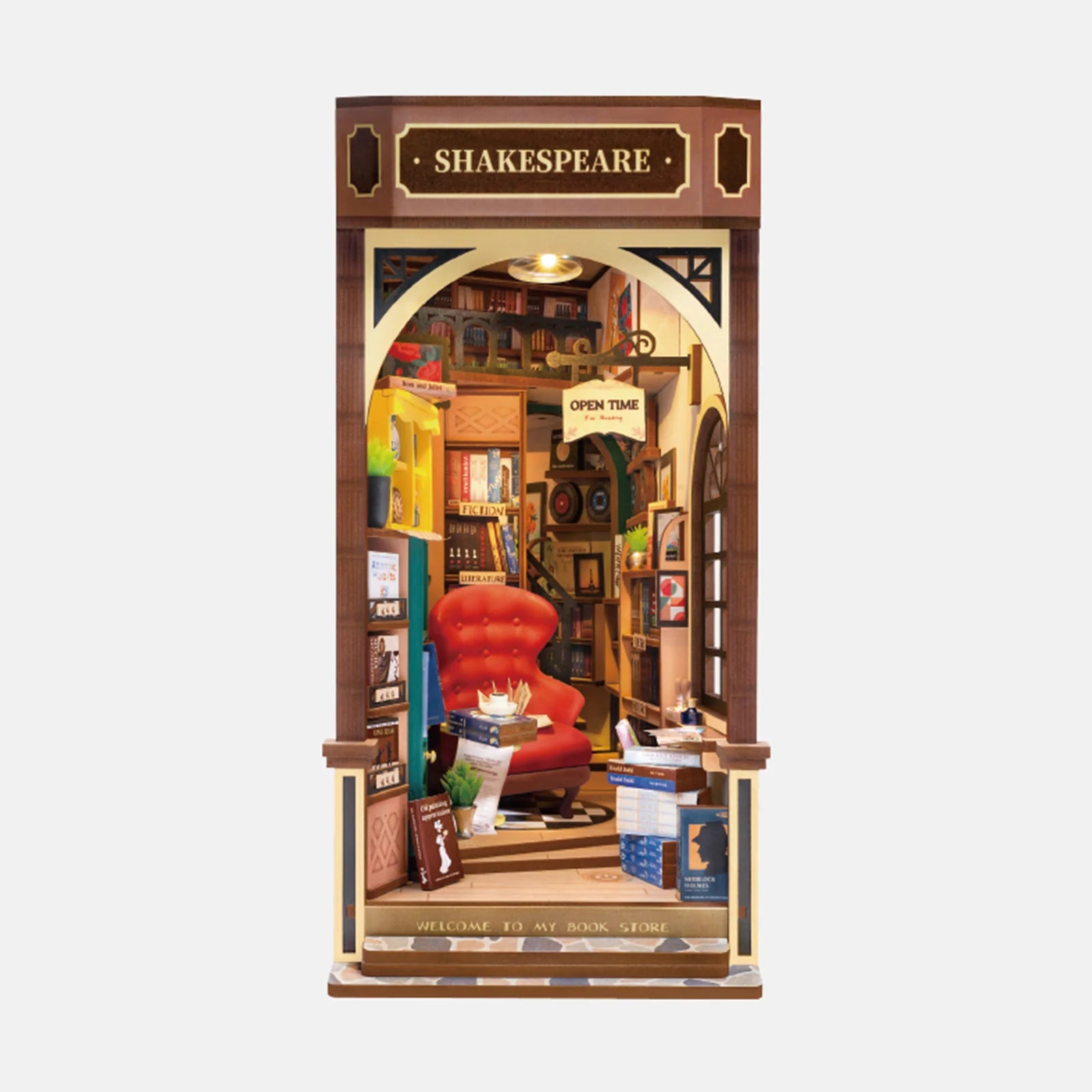 DIY Buchstütze - Book Nook Shakespeare Bookstore