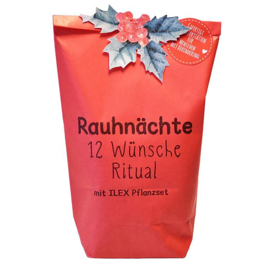 Wundertüte - Rauhnächte 12 Wünsche Ritual mit ILEX Pflanzset