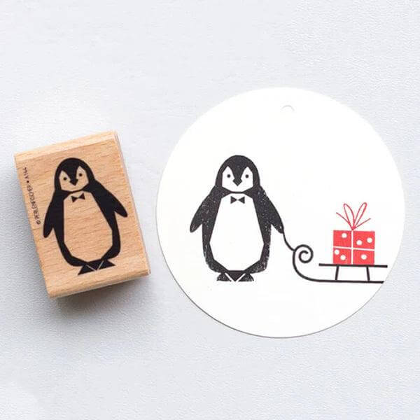 Stempel Pinguin Perlenfischer