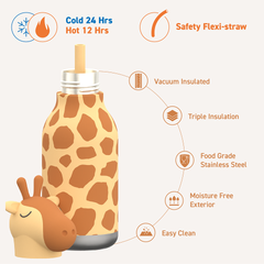 Trinkflasche Giraffe 460ml Thermo