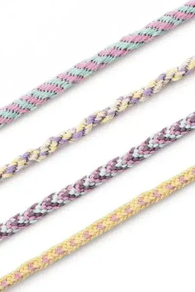 Armbänder - Bracelets Kumihimo PASTELL Folia
