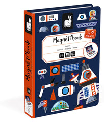 Janod Magnéti'book Cosmos – Magnetisches Spielbuch mit 52 Magneten für Kinder 3-8 Jahre, Weltraum-Thema
