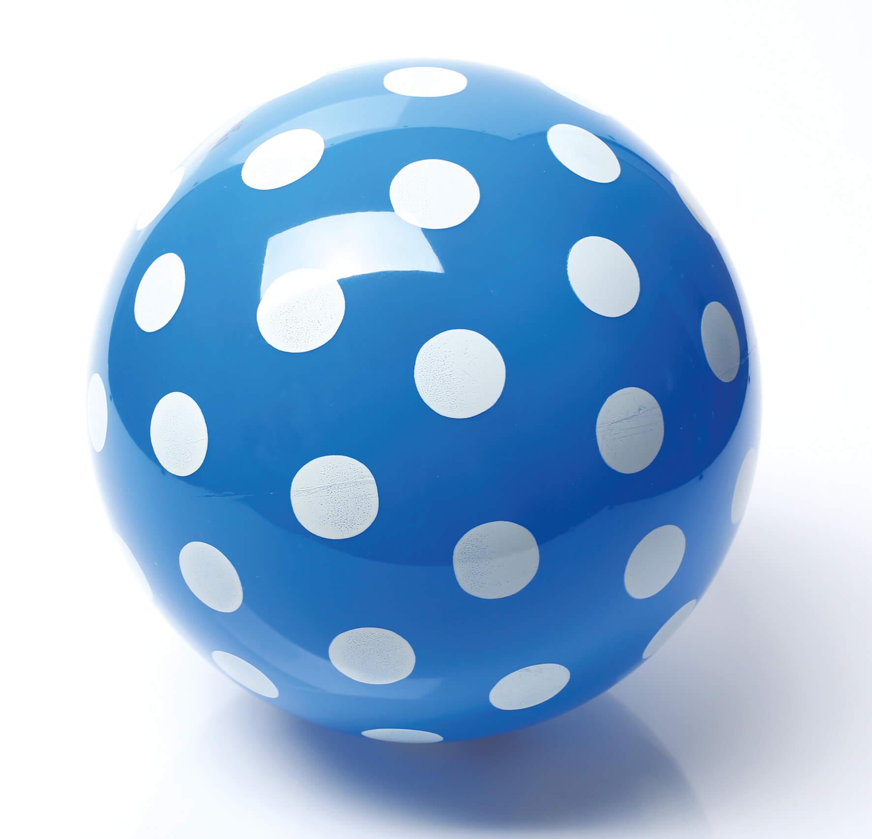 Ball Punkte blau/weiß groß - www. kunstundspiel .de 2171694