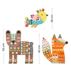 Basteln mit Papier - 3 riesige Tiere Djeco