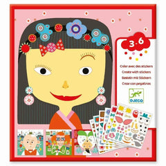 Basteln mit Stickern - Gesichter Djeco