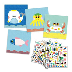 Basteln mit Stickern Meerestiere Djeco