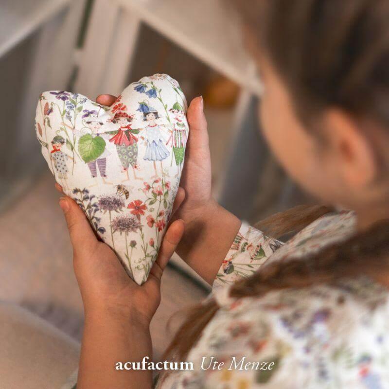 Baumwollstoff Blumenkinder Acufactum