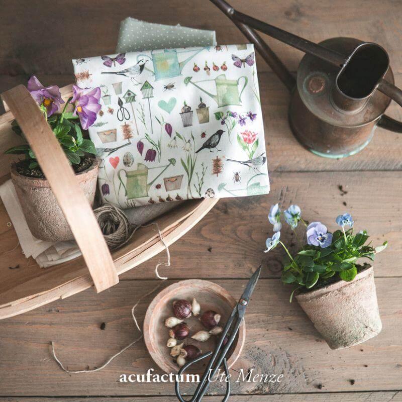 Baumwollstoff Gartenpoesie Acufactum