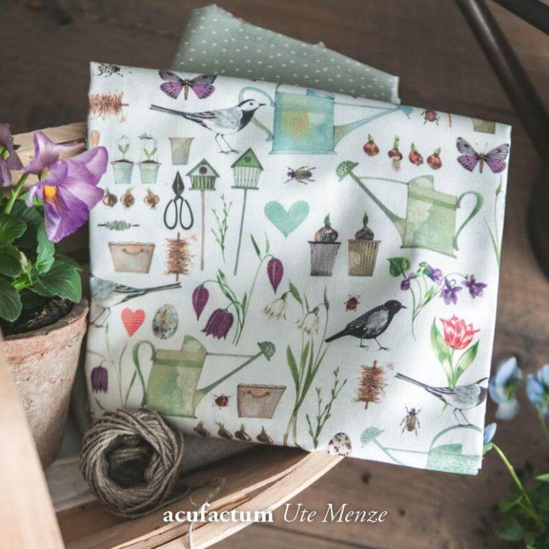 Baumwollstoff Gartenpoesie Acufactum