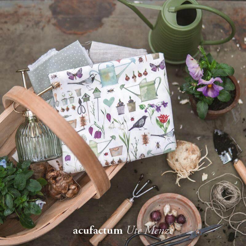 Baumwollstoff Gartenpoesie Acufactum