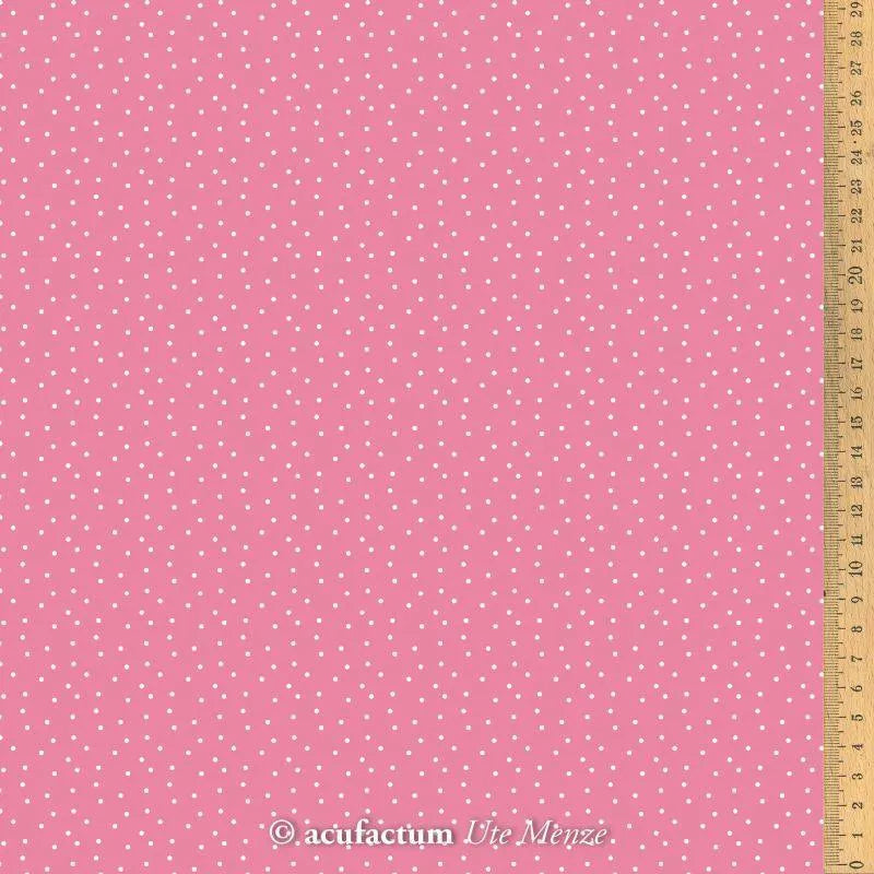 Baumwollstoff - Tupfen rosapink Acufactum
