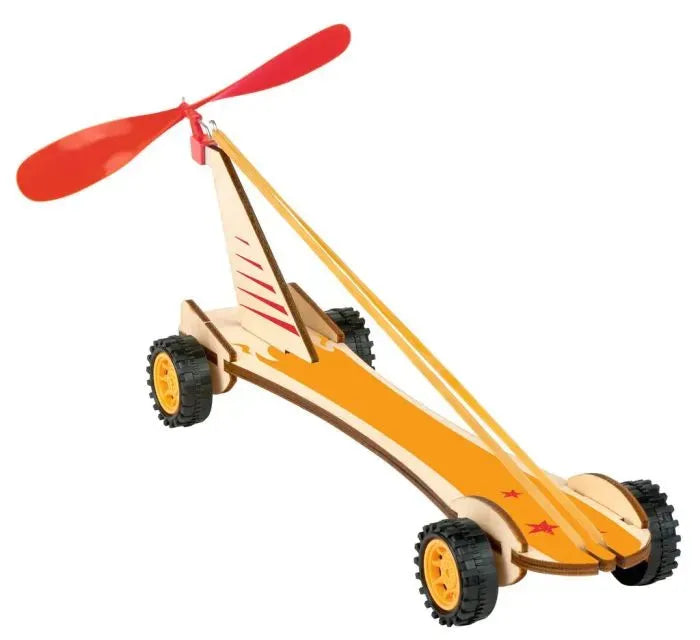 Bausatz Rennwagen mit Gummimotor aus Holz - 030343 Moses